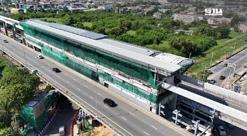รฟม.อัปเดต รถไฟฟ้าสายสีชมพู ส่วนต่อขยายเมืองทองธานี คืบหน้า 75% รฟม.อัปเดต รถไฟฟ้าสายสีชมพู ส่วนต่อขยายเมืองทองธานี คืบหน้า 75%