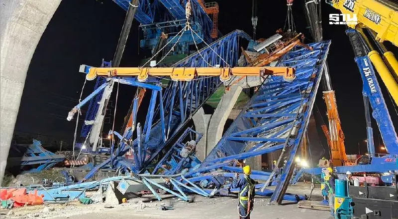 "ถนนพระราม 2" เครนถล่ม "ทางหลวง" รื้อโครงสร้างเหล็ก-แนะ 5 เส้นทางเลี่ยง