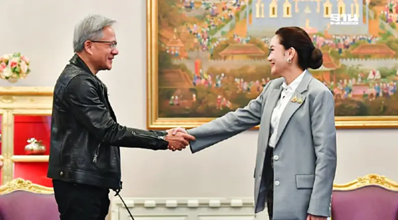 นายกฯ หารือประธาน NVIDIA บริษัทยักษ์ AI ของโลก พร้อมร่วมพัฒนาเอไอ นายกฯ หารือประธาน NVIDIA บริษัทยักษ์ AI ของโลก พร้อมร่วมพัฒนาเอไอ