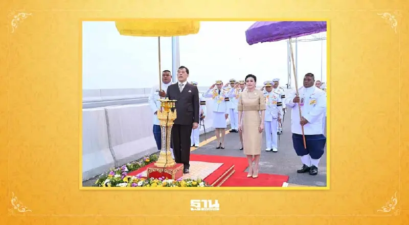 ในหลวง-พระราชินี ทรงเปิด "สะพานทศมราชัน" สายพระราม 3