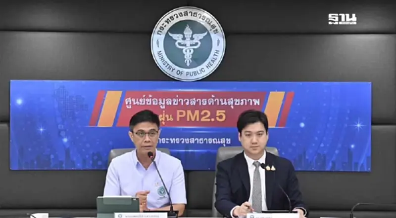 สธ. เปิด 15 จังหวัดค่าฝุ่น PM 2.5 เกินมาตรฐานระดับสีแดง สธ. เปิด 15 จังหวัดค่าฝุ่น PM 2.5 เกินมาตรฐานระดับสีแดง