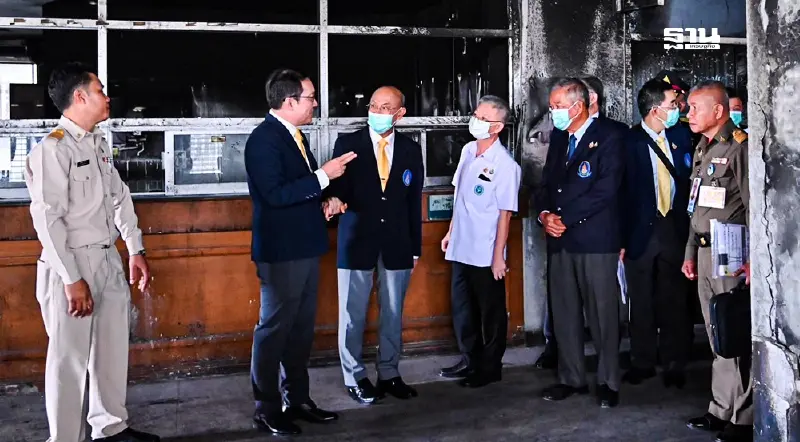 องคมนตรี-ปลัด สธ. ติดตามผลกระทบ รพร.เดชอุดม ไฟไหม้เสียหายพุ่ง 28 ล้านบาท