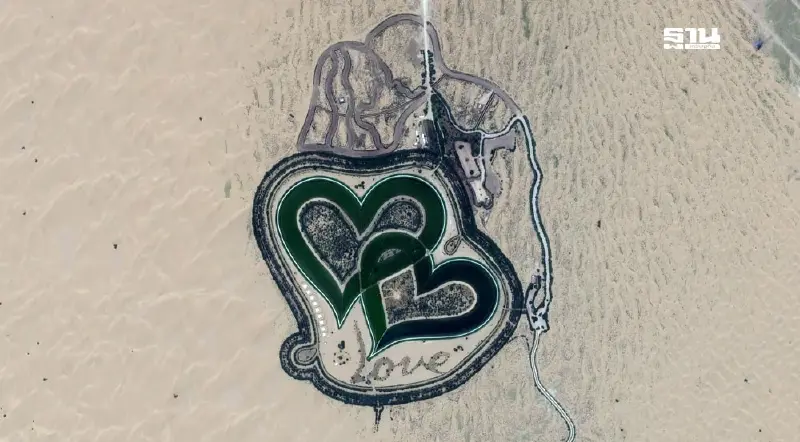 GISTDA เปิดภาพดาวเทียมธีออส 2 ส่องทะเลสาบ Love Lake รับ​ "วาเลนไทน์"