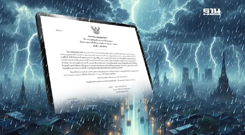 ประกาศกรมอุตุฯ เตือน "พายุฤดูร้อน" ฉบับที่ 1 ฝนถล่ม 6-8 มี.ค.นี้