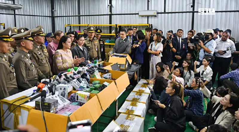 ทลายคลังบางบัวทอง แหล่งบุหรี่ไฟฟ้าใหญ่สุด ลุยอายัดทรัพย์ต่อ ทลายคลังบางบัวทอง แหล่งบุหรี่ไฟฟ้าใหญ่สุด ลุยอายัดทรัพย์ต่อ