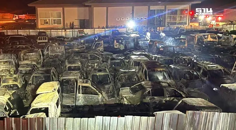 ศุลกากร แจงเหตุไฟไหม้ด่านแม่สอด รถยนต์ตกค้างเสียหาย 180 คัน