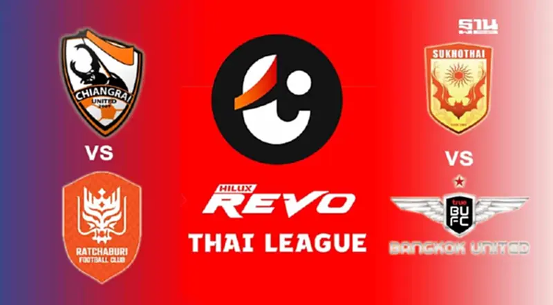 ถ่ายทอดสดไทยลีกวันนี้ "สุโขทัย vs แบงค็อก" - "เชียงราย vs ราชบุรี" ถ่ายทอดสดไทยลีกวันนี้ "สุโขทัย vs แบงค็อก" - "เชียงราย vs ราชบุรี"