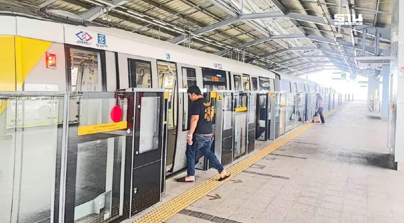 รถไฟฟ้าสายสีเหลืองเปิดให้บริการแล้ว ส่วนสีชมพู งดบริการรอตรวจโครงสร้าง