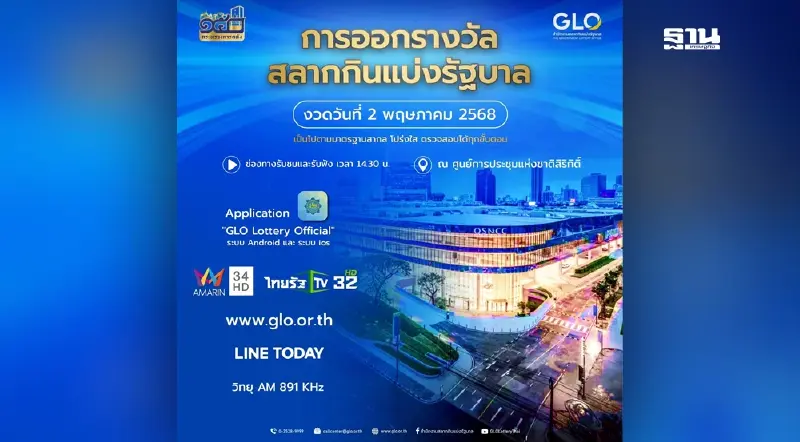 สำนักงานสลากกินแบ่งฯ ออกรางวัลนอกสถานที่ ฉลอง 150 ปีคลัง