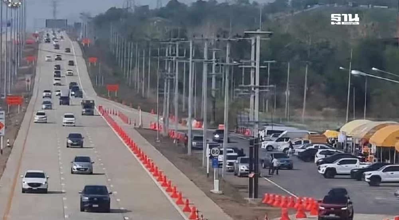 มอเตอร์เวย์ M6 ด่านหินกอง - ปากช่อง กลับทิศทางจราจร รับรถขาเข้ากรุงเทพ