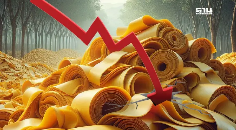 พิษภาษีทรัมป์! เอฟเฟกต์ ทุบราคายางร่วงทั้งกระดาน 10-12 บาทต่อกิโลกรัม