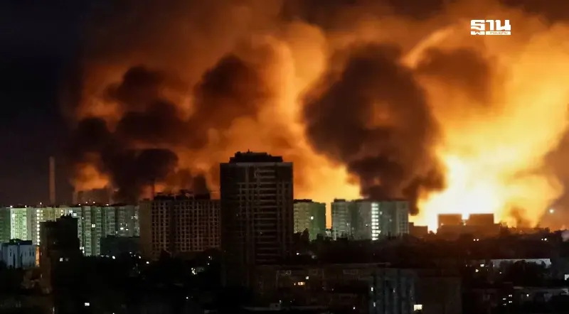 รัสเซียเปิดฉากโจมตีทางอากาศครั้งใหญ่สุด ถล่มอาวุธหนักยูเครน 367 ลูก