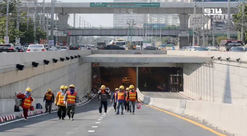 กทม.ประกาศแจ้งเตือนปิดอุโมงค์ทางลอดรถยนต์ (แยกรัชโยธิน)