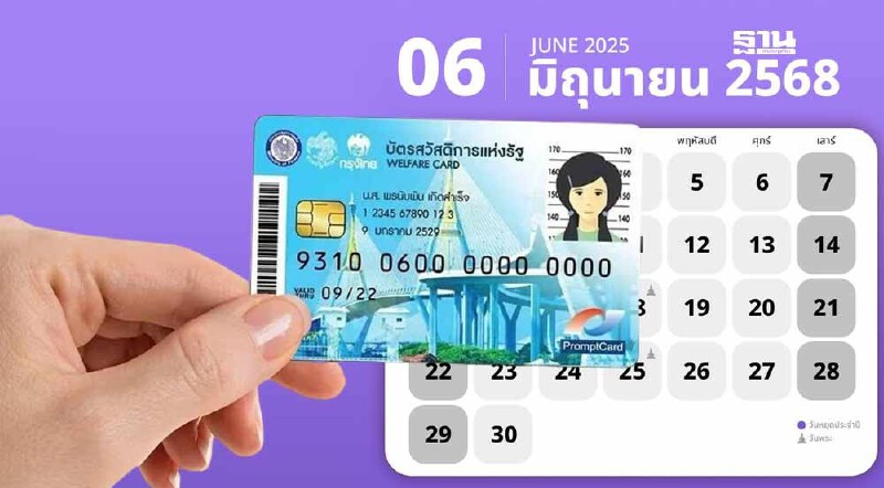 .บัตรสวัสดิการแห่งรัฐ 68 เดือนมิถุนายน ใช้จ่ายอะไรบ้าง เช็กที่นี่.