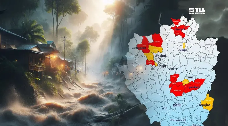 พิกัดพื้นที่เสี่ยงน้ำหลากวันที่ 30 พ.ค.68 เช็กเลยมีจังหวัดใดบ้าง