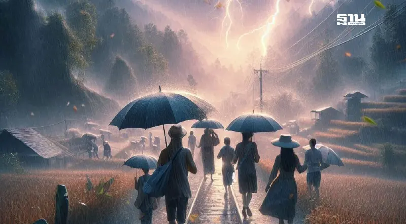 ประกาศกรมอุตุฯฉบับ 1 ไทยตอนบนพายุฤดูร้อนถล่ม -ภาคใต้ฝนตกหนัก