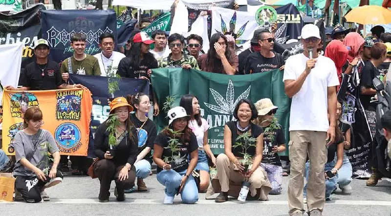 ม็อบกัญชา เรียกร้อง สมศักดิ์ เร่งผลักดันกฎหมาย จ่อบุก สธ. 7 ก.ค.นี้