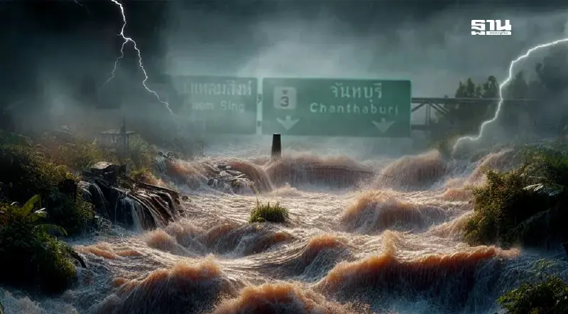 ปภ.เตือนอ.แหลมสิงห์ จันทบุรี ระวังน้ำท่วมฉับพลัน น้ำป่าไหลหลาก