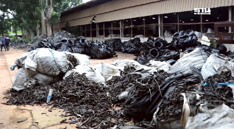 กระทรวงอุตฯทลาย รง.เถื่อนที่ดินป่าไม้ ลอบนำเข้าเศษยางกัมพูชา กระทรวงอุตฯทลาย รง.เถื่อนที่ดินป่าไม้ ลอบนำเข้าเศษยางกัมพูชา