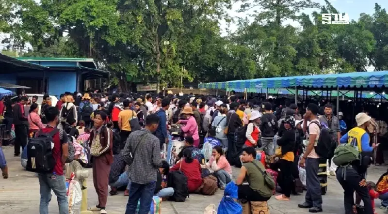 แรงงานกัมพูชาทะลัก จุดผ่านแดนบ้านแหลม -คลองลึก รอข้ามแดนกลับประเทศ