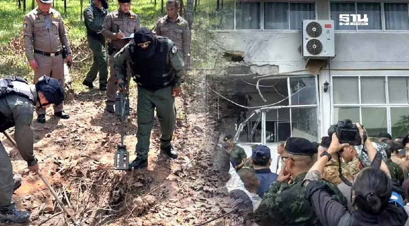 EOD เร่งเก็บกู้ระเบิดกัมพูชาเจอแล้ว 824 หลุม บ้านพลเรือน -โรงพยาบาลไทย EOD เร่งเก็บกู้ระเบิดกัมพูชาเจอแล้ว 824 หลุม บ้านพลเรือน -โรงพยาบาลไทย