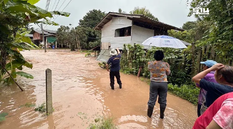ลำปางอ่วม 'พายุคาจิกิ'ถล่มแม่เมาะ เช็กพื้นที่น้ำท่วมฉับพลัน น้ำหลากที่นี่
