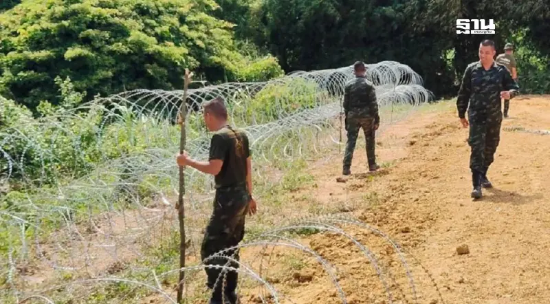 สรุปชายแดน ไทย-กัมพูชา 13 ชม. ไทยวางกำลัง ล้อมรั้วลวดหนาม 7 จังหวัด