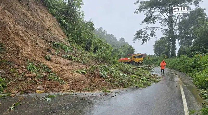 กรมทางหลวง สรุปสถานการณ์น้ำท่วม-ดินสไลด์ การจราจร ผ่านไม่ได้ 1 แห่ง