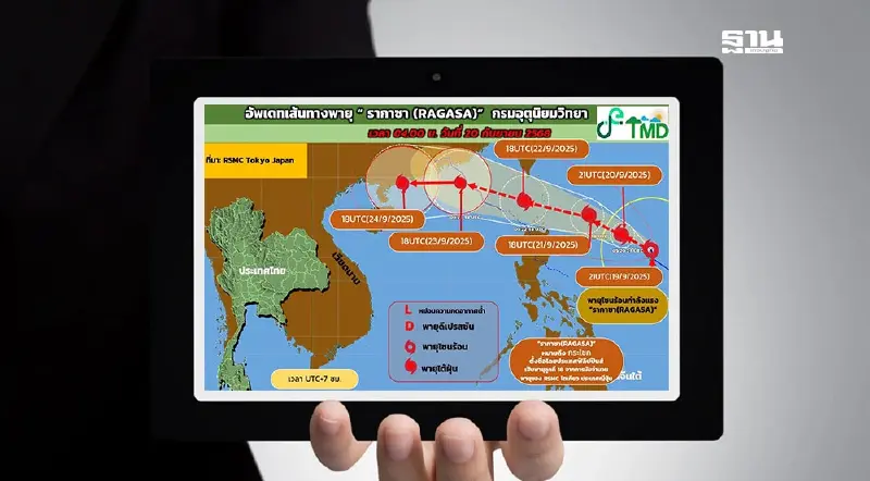 อัปเดตเส้นทางพายุล่าสุด RAGASA แรงเป็นพายุโซนร้อน-มิแทกลดกำลังลง