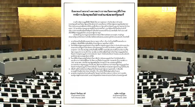 MOA & MOU แตกต่างกันอย่างไร ดีล ‘ปชน.-ภท.’หนุนอนุทิน นั่งนายกฯ คนที่ 32