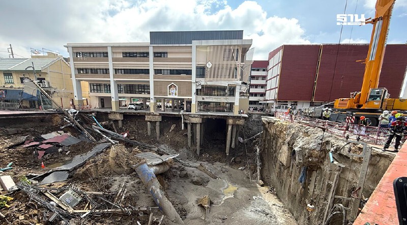 .อัปเดตถนนสามเสนทรุดล่าสุด กทม.คาดเปิดการจราจรบางส่วน 8 ต.ค.นี้.