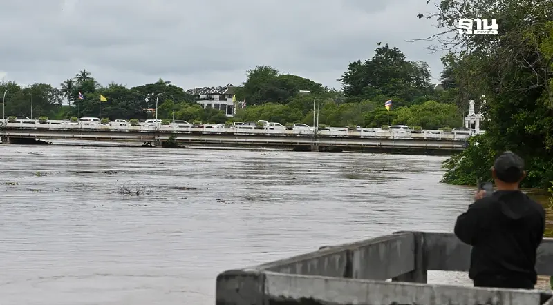 ปภ.ส่ง Cell Broadcast แจ้งเตือนแม่น้ำปิงล้นตลิ่ง สันทราย เชียงใหม่