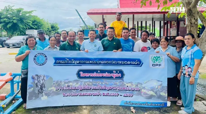 กรมประมง-ซีพีเอฟใช้วิถีธรรมชาติปล่อย “ปลานักล่า” ลดปลาหมอคางดำ