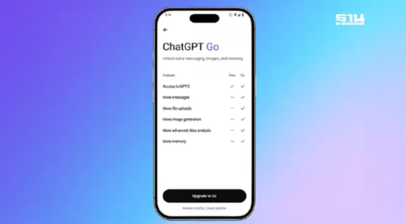 OpenAI เปิด ChatGPT Go ในไทยอย่างเป็นทางการ เริ่มต้น 259 บาท/เดือน OpenAI เปิด ChatGPT Go ในไทยอย่างเป็นทางการ เริ่มต้น 259 บาท/เดือน
