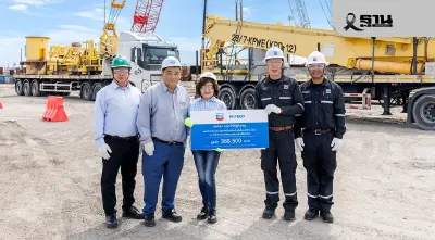 เชฟรอน-บริษัทร่วมทุน มอบปั้นจั่นแท่นผลิตปิโตรเลียมแก่ TPTI หนุนพัฒนาบุคลากรด้านพลังงานอย่างยั่งยืน