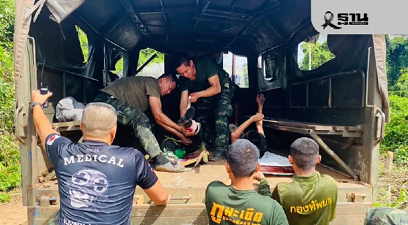 ทหารไทย เหยียบกับระเบิดพื้นที่ห้วยตามาเรีย ศรีสะเกษ บาดเจ็บ 2 นาย ทหารไทย เหยียบกับระเบิดพื้นที่ห้วยตามาเรีย ศรีสะเกษ บาดเจ็บ 2 นาย