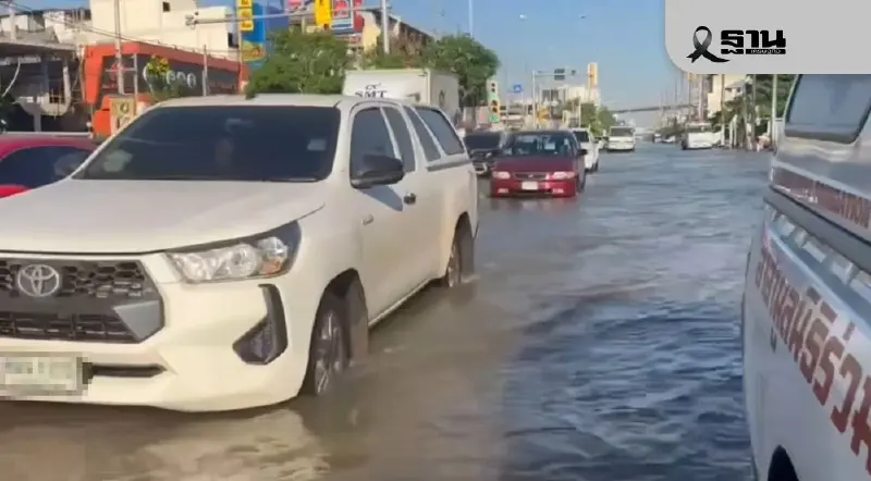 สมุทรปราการน้ำท่วม ตลาดปากน้ำ พระสมุทรเจดีย์ หลังน้ำทะเลหนุนสูง