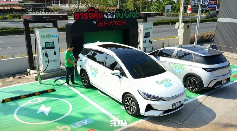 SHARGE ผนึก แกร็บ ทุ่ม 400 ล้าน เตรียมเปิดสถานีชาร์จรถ EV Grab