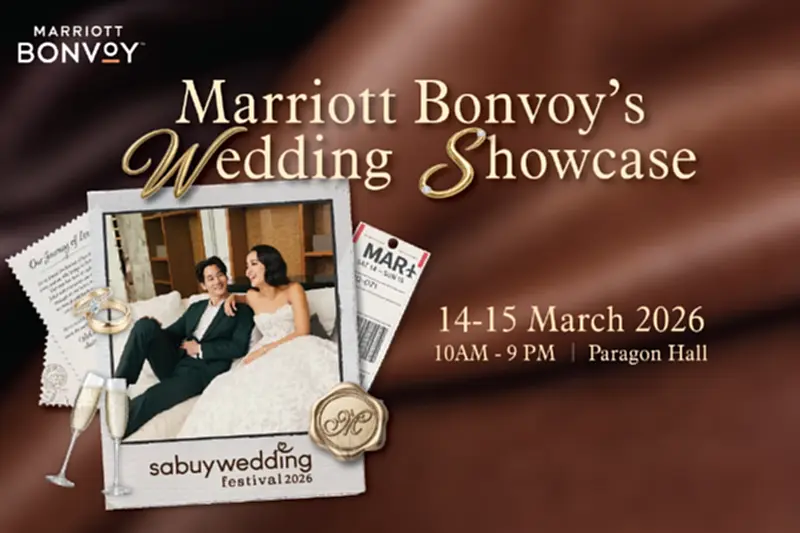 แมริออท บอนวอย ขน 28 โรงแรมหรู จัดวิวาห์ในฝันที่ Sabuy Wedding 2026 แมริออท บอนวอย ขน 28 โรงแรมหรู จัดวิวาห์ในฝันที่ Sabuy Wedding 2026
