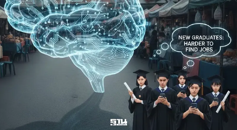 วิกฤติเด็กจบใหม่ตกงานเพิ่ม หลัง AI เขย่าตลาด พบยอดจ้างงานวูบ 10%