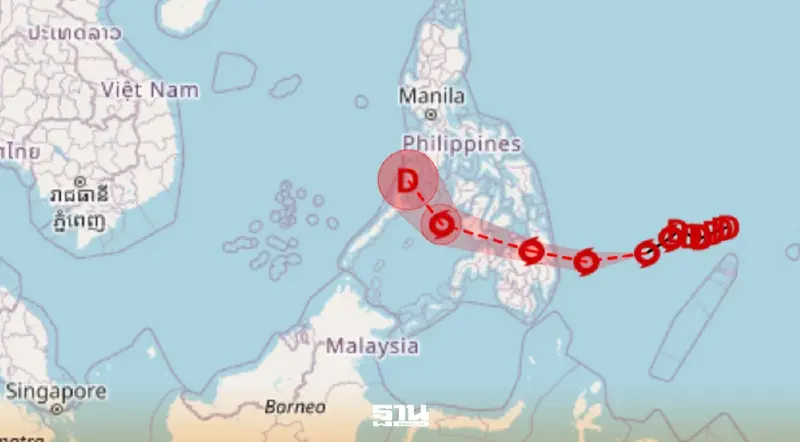 กรมอุตุนิยมวิทยา อัปเดตพายุลูกใหม่ 'เปญา' จ่อเข้าฟิลิปปินส์