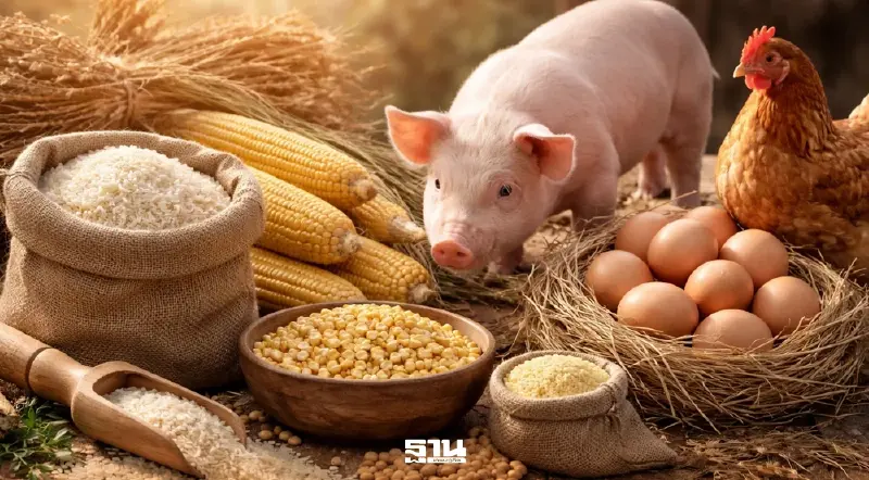 ราคาสินค้าเกษตรสุญญากาศรัฐบาล ข้าวร่วง วัตถุดิบอาหารสัตว์ขยับ หมู-ไก่-ไข่นิ่ง