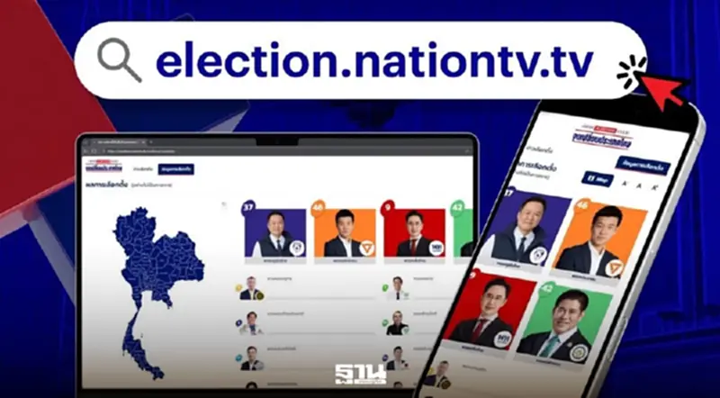 เช็กผลการนับคะแนนเลือกตั้ง- ประชามติ 2569 กับ 'เนชั่น' เกาะติดเรียลไทม์ที่นี่ เช็กผลการนับคะแนนเลือกตั้ง- ประชามติ 2569 กับ 'เนชั่น' เกาะติดเรียลไทม์ที่นี่