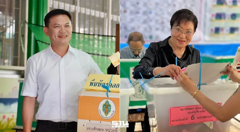 “ดร.เอ้-คุณหญิงกัลยา” นำครอบครัวเข้าคูหาเลือกตั้ง-ประชามติ ชวนคนไทยใช้สิทธิ์เยอะๆ