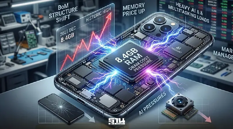 AI แรงบีบสมาร์ทโฟน ผู้ผลิตจ่อหั่นสเปกกล้อง-จอ แลกต้นทุน'แรม'แพงทุบสถิติ