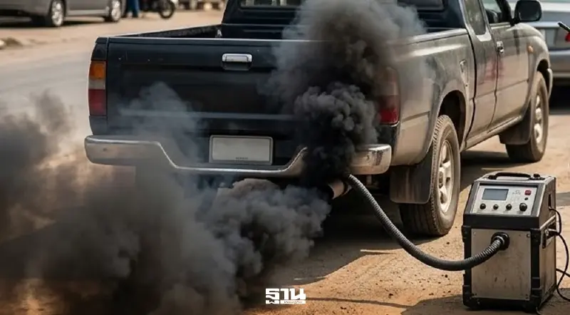 กรมควบคุมมลพิษ จับ 'ควันดำ' เกณฑ์ใหม่ ปรับหนัก 5 พันบาท พ่นข้อความระงับใช้ชั่วคราว