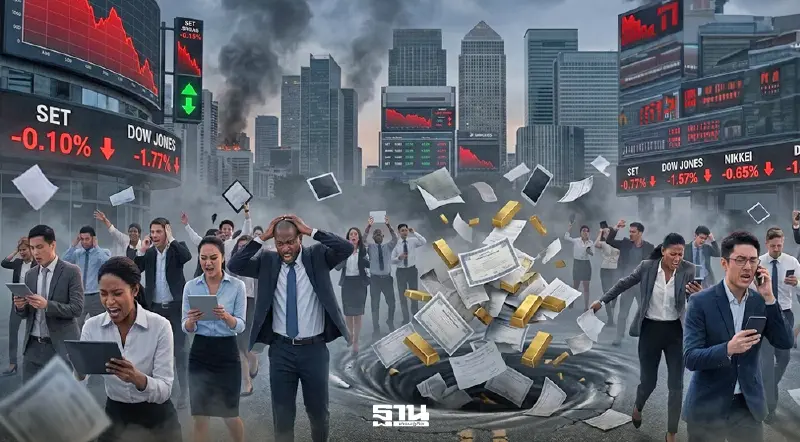 ไฟสงครามลามตลาดการเงินโลก เงินทุนเทขายสินทรัพย์เสี่ยง หนีถือดอลลาร์รอความชัดเจน