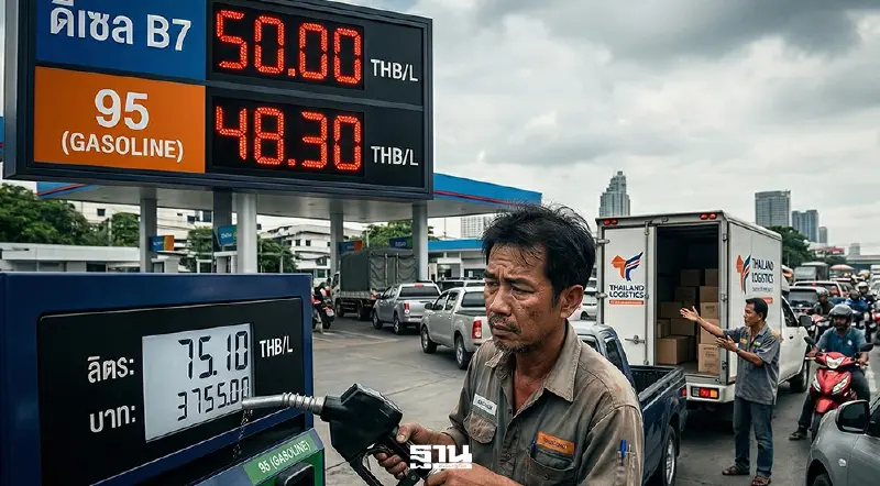 ดีเซลพุ่ง 50 บาทฉุด GDP ไทยเหลือ 1% ผวาแตะ 60 บาทเสี่ยงเศรษฐกิจติดลบ