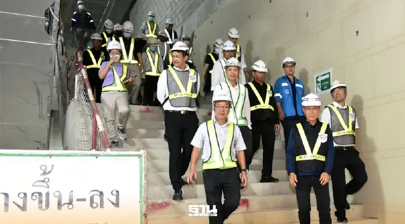 รฟม. ตรวจสายสีม่วงใต้ หัวเจาะทะลุสถานีอนุสาวรีย์ฯ ก้าวหน้า 71% รฟม. ตรวจสายสีม่วงใต้ หัวเจาะทะลุสถานีอนุสาวรีย์ฯ ก้าวหน้า 71%