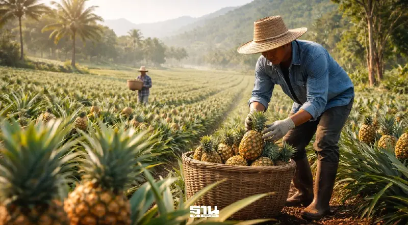 สับปะรดล้นตลาด! เสี่ยงหลุด 3 บาท/กก. โรงงานรับไม่ไหว จ่อเน่าคาสวน